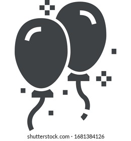 globos negros sobre fondo blanco