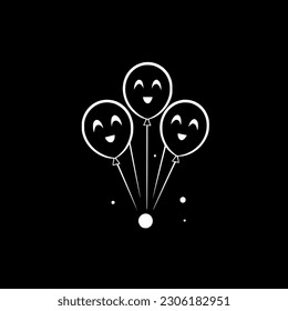 Globos | Ilustración del vector negro y blanco
