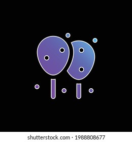 Icono de vector de gradiente azul de globos