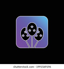 Icono de vector de gradiente azul de globos