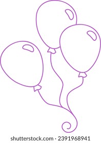 Ilustración vectorial de los iconos de los globos