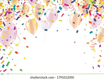 Balloons Card with use to present section label Discounts SALE Vector Illustration EPS 10