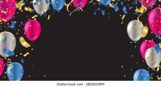 Balloons Card with use to present section label Discounts SALE Vector Illustration EPS 10