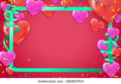 Balloons Card with use to present section label Discounts SALE Vector Illustration EPS 10