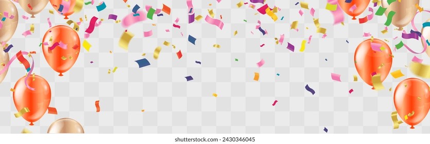 balloons carnival and festival Vector abstract holiday illustration with Party for poster, banner or background, anniversary, Brazilian,