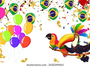 balloons carnival and festival Vector abstract holiday illustration with Party for poster, banner or background, anniversary, Brazilian, hornbill brazil, hornbill 
