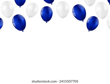 Balloons Celebration Background. Background for Party, Birthday, Celebration or Anniversary. Vector Illustration.