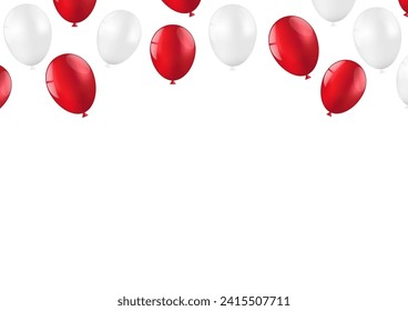 Balloons Celebration Background. Background for Party, Birthday, Celebration or Anniversary. Vector Illustration.
