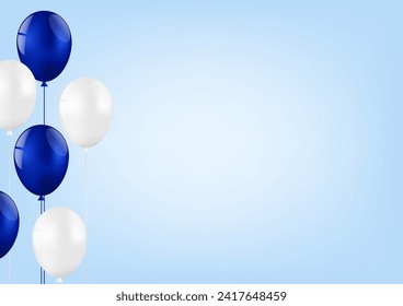 Balloons Celebration Background. Background for Party, Birthday, Celebration or Anniversary. Vector Illustration.