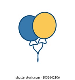 Balloons celebration isolated