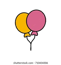 Balloons celebration isolated