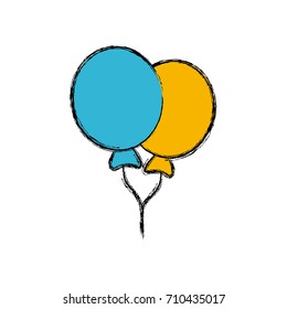 Balloons celebration isolated