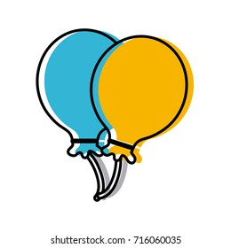 Balloons celebration symbol