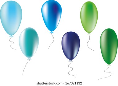 balloons cold colors