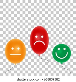 Balloons collection set. Vector illustration