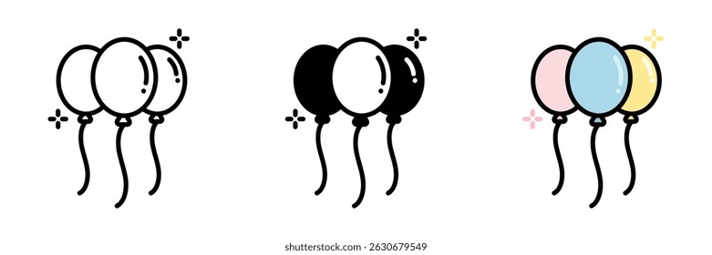 Balões são decorações infláveis coloridas que flutuam ou saltam, adicionando diversão e emoção às celebrações de aniversário.