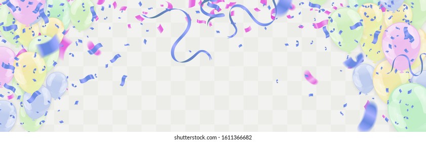 Balloons concept design template holiday  new year celebration background. Vector illustration