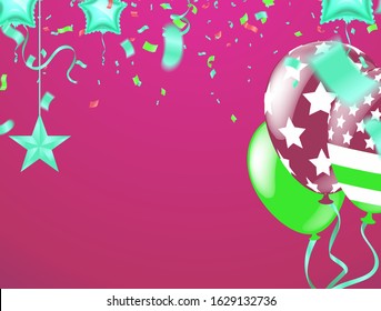 Balloons concept design template holiday