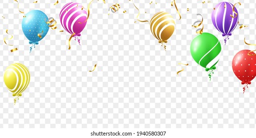 balloons concept design template holiday promotion, background Celebration Vector illustration.