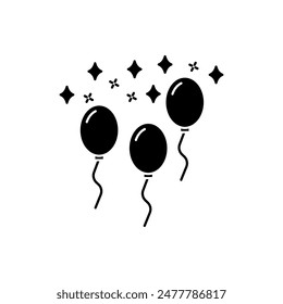 icono de línea de concepto de globos. Ilustración de elemento simple. diseño de símbolo de esquema de globos.