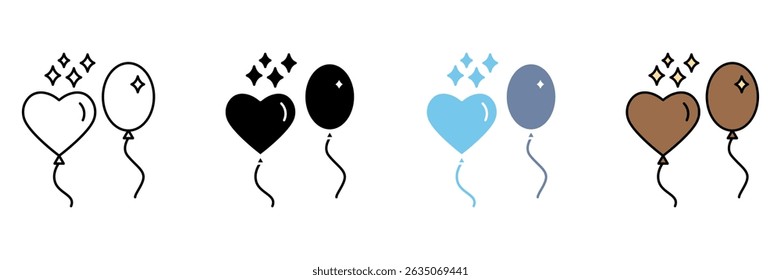 BALLOONS concept line icon. Simple element illustration.