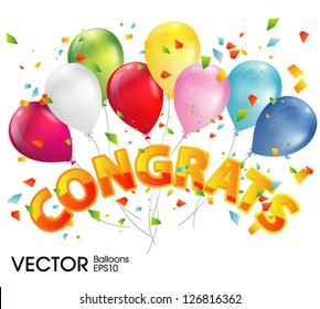 balloons with congratulations