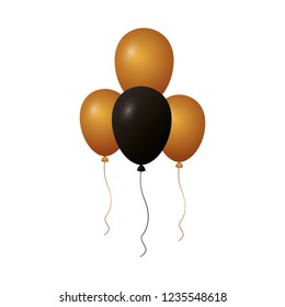 balloons decoration on white background