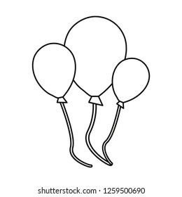 balloons decoration on white background