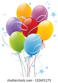 Balloons decoration ready for posters and cards 
