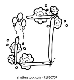 balloons decorative frame cartoon