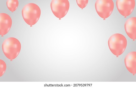 Balloons Design Background Template. Eps 10