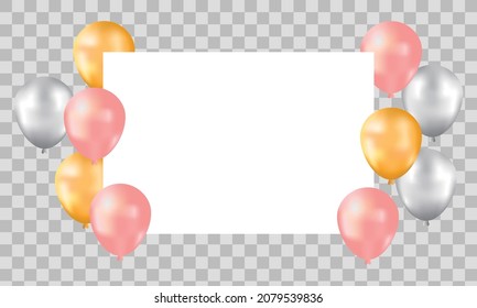 Balloons Design Background Template. Eps 10