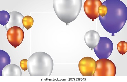 Balloons Design Background Template. Eps 10