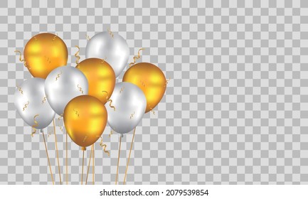Plantilla de fondo de diseño de globos. Eps 10