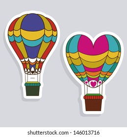 balloons design over gray background vector illustration
