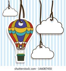 balloons design over lineal background vector illustration
