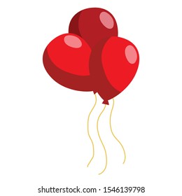 Balloons design, Party celebration entertainment holiday birthday and decoration Vector illustration