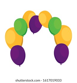 Balloons design, Party celebration entertainment holiday fun birthday decoration and joy theme Vector illustration