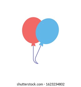 Balloons design, Party celebration entertainment holiday fun birthday decoration and joy theme Vector illustration