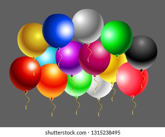 Balloons of different color decor