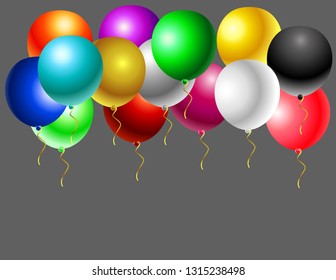 Balloons of different color decor