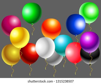 Balloons of different color decor