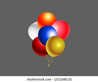 Balloons of different color decor