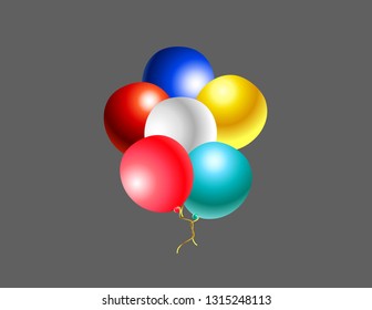 Balloons of different color decor