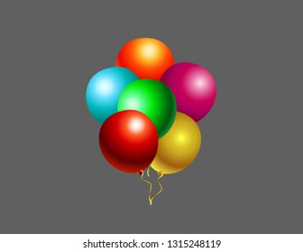Balloons of different color decor
