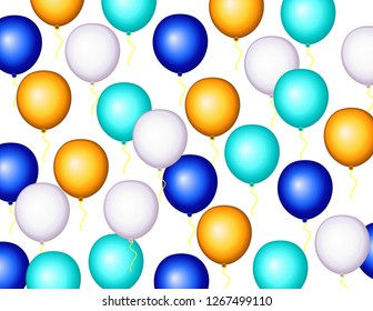 Balloons of different colors background