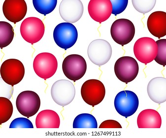 Balloons of different colors background