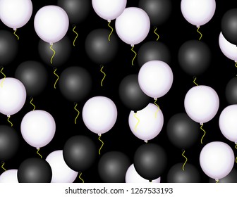 Balloons of different colors background