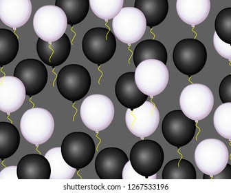 Balloons of different colors background