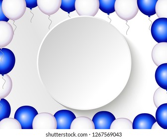 Balloons of different colors frame